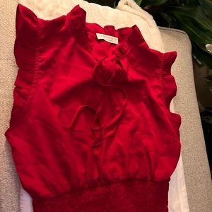 Casual Red Blouse top